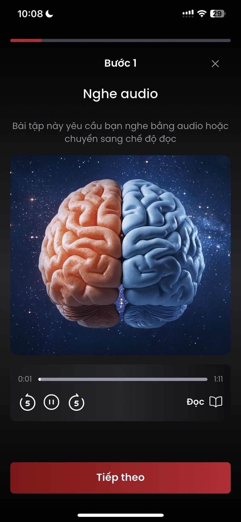 Bài học nghe audio về não bộ